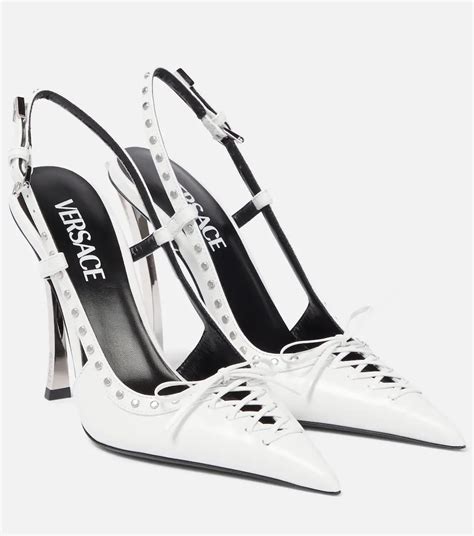 versace white heels